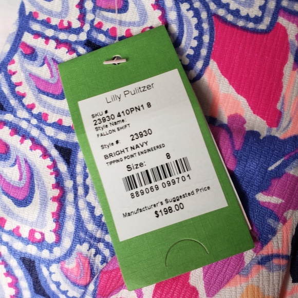 Lilly Pulitzer Dress Fallon Shift Medium 8 New Summer Tipping Point Engineered - Picture 4 of 6